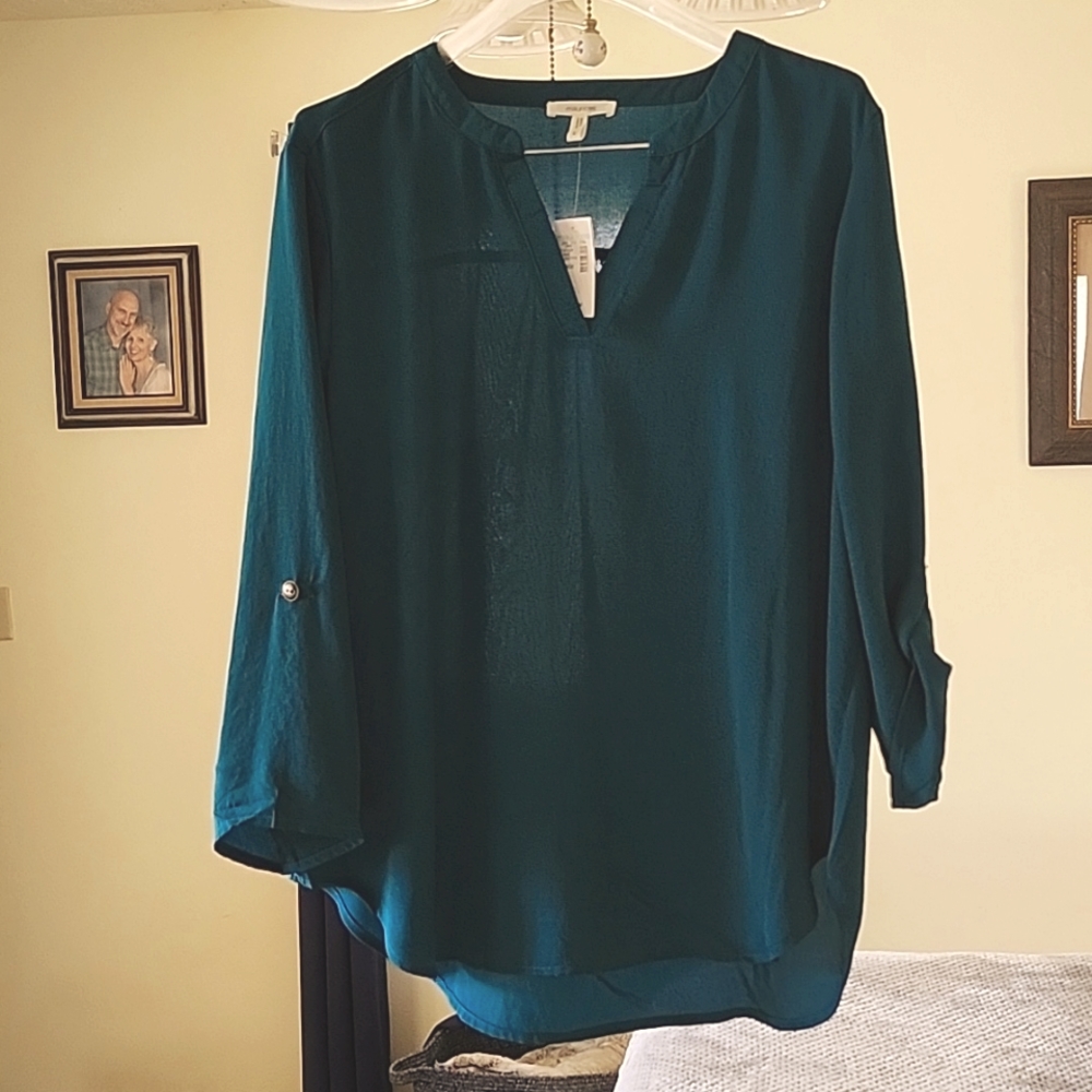 NWT  Maurice Turquoise Blouse